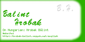 balint hrobak business card