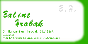 balint hrobak business card